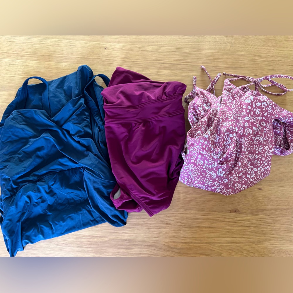 Lot of 3 Maternity Swimsuits Size Large
